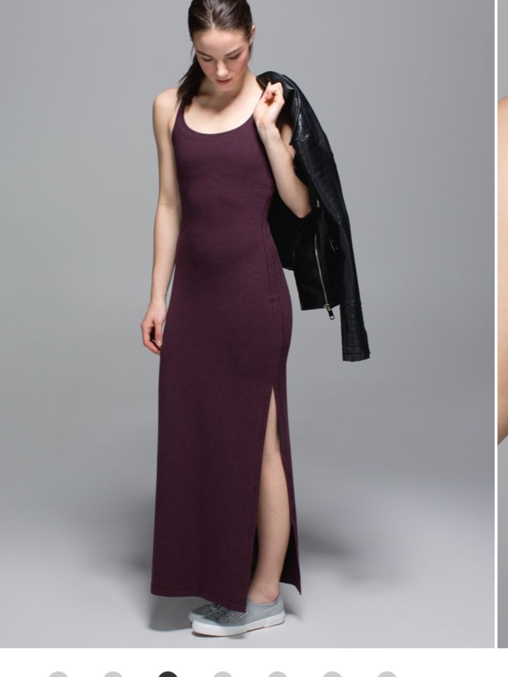 lululemon plum racerback refresh maxi dress